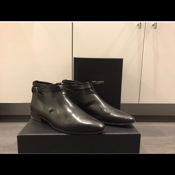 Saint Laurent Paris Ankle Boots Size 42.5 9 $900 - Picture 1 of 7